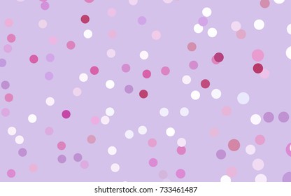 Light Purple, Pink vector illustration which consist of circles. Dotted gradient design for your business. Creative geometric background in halftone style with colored spots.