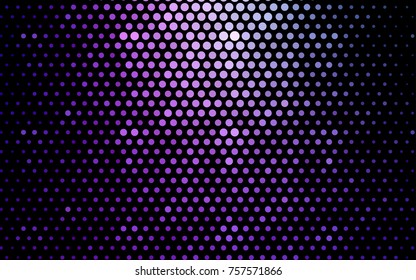Light Purple, Pink vector illustration which consist of circles. Dotted gradient design for your business. Creative geometric background in halftone style with colored spots.