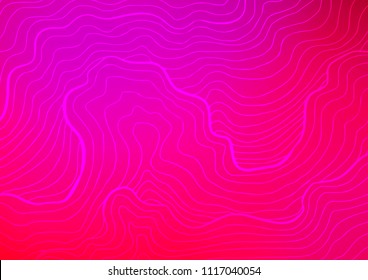 Light Purple, Pink vector indian curved pattern. Colorful abstract illustration with lines in Asian style. The completely new template can be used for your brand book.