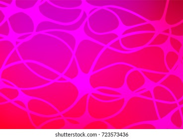 Light Purple, Pink vector indian curved pattern. Colorful illustration in abstract style with doodles and Zen tangles. The pattern can be used for coloring books and pages for kids.