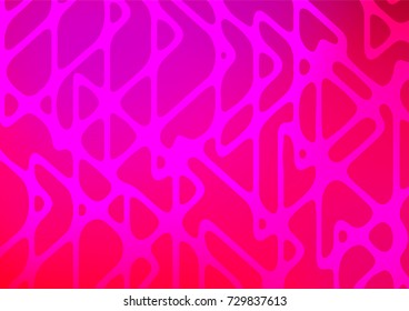 Light Purple, Pink vector indian curved pattern. Colorful illustration in abstract style with doodles and Zen tangles. The pattern can be used for wallpapers and coloring books.