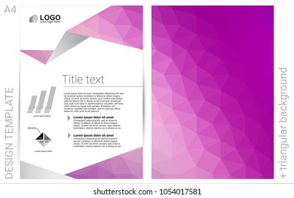 Light Purple, Pink vector  layout for Leaflets. Beautiful colored sample in A4 size. Pattern for ads, leaflets, labels of your business.