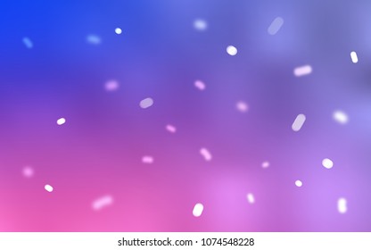 Light Purple, Pink vector layout with bright snowflakes. Glitter abstract illustration with crystals of ice. The pattern can be used for new year leaflets.