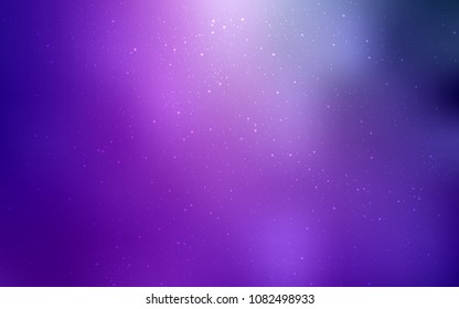 Light Purple, Pink vector layout with cosmic stars. Glitter abstract illustration with colorful cosmic stars. Pattern for futuristic ad, booklets.