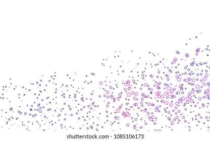 Light Purple, Pink vector layout with bright stars. Stars on blurred abstract background with gradient. Smart design for your business advert.