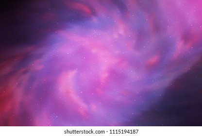 Light Purple, Pink vector layout with cosmic stars. Glitter abstract illustration with colorful cosmic stars. Pattern for astronomy websites.