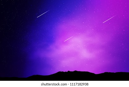 Light Purple, Pink vector layout with cosmic stars. Modern abstract illustration with Big Dipper stars. Pattern for astrology websites.