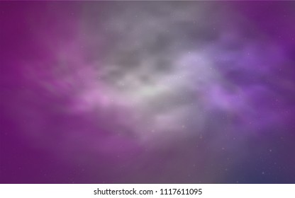 Light Purple, Pink vector layout with cosmic stars. Glitter abstract illustration with colorful cosmic stars. Pattern for futuristic ad, booklets.
