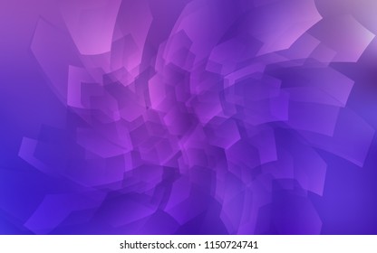 Light Purple, Pink vector layout with hexagonal shapes. Glitter abstract illustration in hexagonal style. Beautiful design for your business advert.