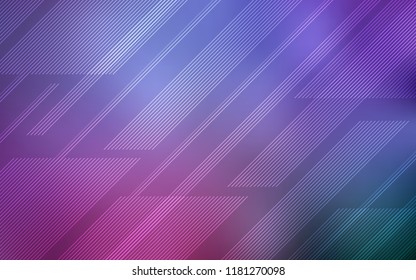 Light Purple, Pink vector layout with flat lines. Lines on blurred abstract background with gradient. Pattern for your busines websites.