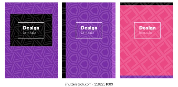 Light Purple, Pink vector layout for Leaflets. Booklet with textbox on colorful abstract background. Completely new template books.