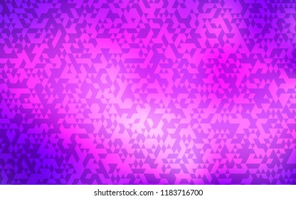 Light Purple, Pink vector layout with lines, triangles. Abstract gradient illustration with triangles. Pattern for busines ad, booklets, leaflets