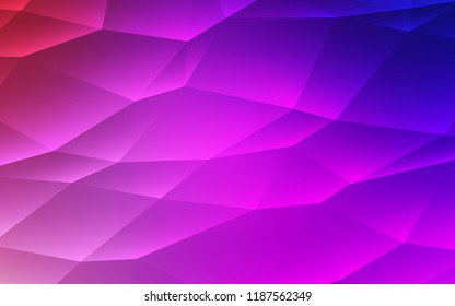 Light Purple, Pink vector layout with lines, triangles. Glitter abstract illustration with triangular shapes. Modern template for your landing page.