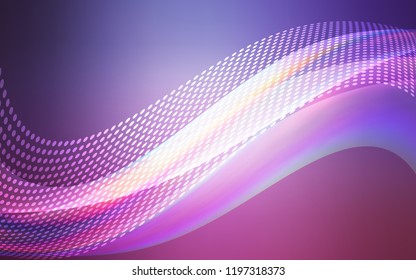 Light Purple, Pink vector layout with circles, lines. Decorative design in abstract style with triangle structure. Design for your business advert.