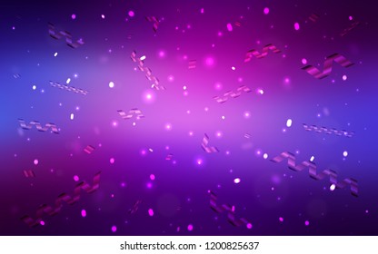 Light Purple, Pink vector layout with festival confetti. Decorative shining illustration with ribbons on abstract template. Beautiful design for your business advert of anniversary.