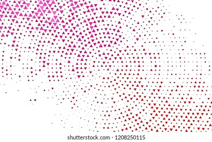 Light Purple, Pink vector layout with lines, triangles. Triangles on abstract background with colorful gradient. Pattern can be used for websites.