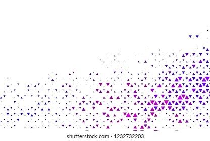 Light Purple, Pink vector layout with lines, triangles. Decorative design in abstract style with triangles. Best design for your ad, poster, banner.