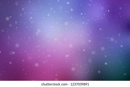 Light Purple, Pink vector layout with bright snowflakes. Glitter abstract illustration with crystals of ice. The pattern can be used for year new  websites.