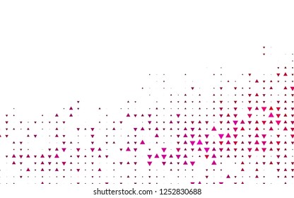 Light Purple, Pink vector layout with lines, triangles. Decorative design in abstract style with triangles. Best design for your ad, poster, banner.