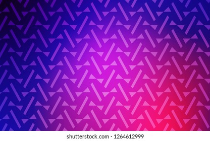 Light Purple, Pink vector layout with lines, triangles. Triangles on abstract background with colorful gradient. Pattern for commercials.
