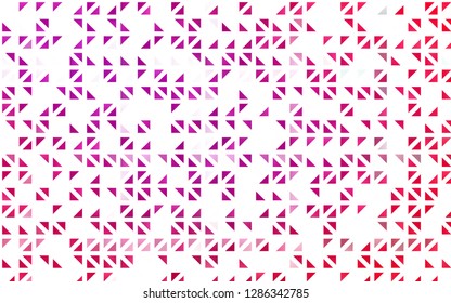 Light Purple, Pink vector layout with lines, triangles. Modern abstract illustration with colorful triangles. Best design for your ad, poster, banner.