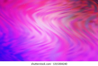 Light Purple, Pink vector layout with cosmic stars. Shining colored illustration with bright astronomical stars. Template for cosmic backgrounds.