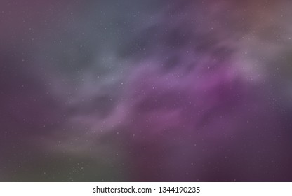 Light Purple, Pink vector layout with cosmic stars. Blurred decorative design in simple style with galaxy stars. Pattern for astronomy websites.