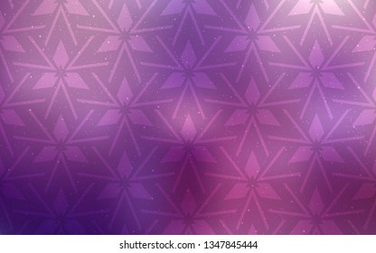 Light Purple, Pink vector layout with lines, triangles. Illustration with set of colorful triangles. Best design for poster, banner.