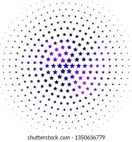 Light Purple, Pink vector layout with bright stars. Decorative illustration with stars on abstract template. Design for your business promotion.