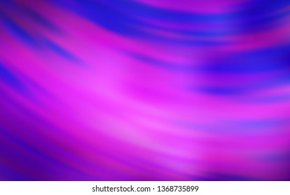Light Purple, Pink vector layout with curved lines. Colorful illustration in simple style with gradient. New composition for your brand book.