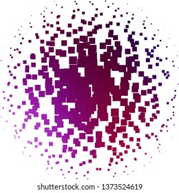 Light Purple, Pink vector layout with lines, rectangles. Rectangles with colorful gradient on abstract background. Design for your business promotion.
