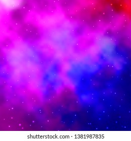 Light Purple, Pink vector layout with bright stars. Colorful illustration with abstract gradient stars. Pattern for websites, landing pages.