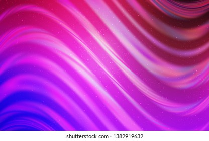 Light Purple, Pink vector layout with cosmic stars. Blurred decorative design in simple style with galaxy stars. Pattern for astrology websites.