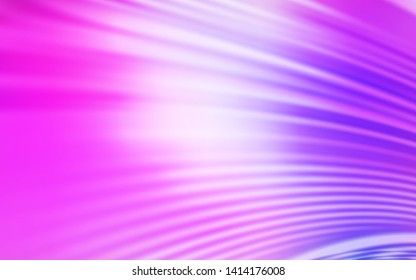 Light Purple, Pink vector layout with curved lines. A circumflex abstract illustration with gradient. Abstract style for your business design.