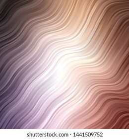 Light Purple, Pink vector layout with wry lines. Abstract illustration with bandy gradient lines. Pattern for websites, landing pages.