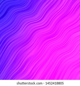 Light Purple, Pink vector layout with curves. Colorful illustration, which consists of curves. Pattern for commercials, ads.
