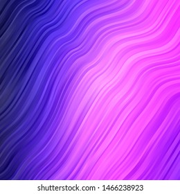 Light Purple, Pink vector layout with circular arc. Colorful illustration in circular style with lines. Pattern for websites, landing pages.