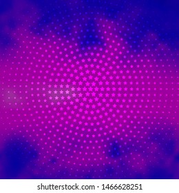 Light Purple, Pink vector layout with bright stars. Decorative illustration with stars on abstract template. Best design for your ad, poster, banner.