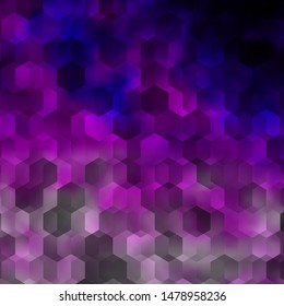 Light Purple, Pink vector layout with hexagonal shapes. Design in abstract style with hexagons. Pattern for landing pages.