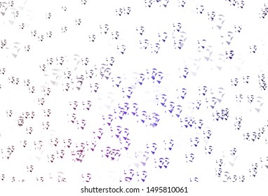 Light Purple, Pink vector layout with lines, triangles. Beautiful illustration with triangles in nature style. Pattern for booklets, leaflets