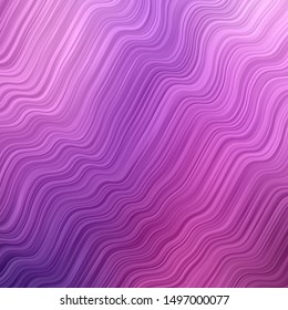 Light Purple, Pink vector layout with curves. Bright illustration with gradient circular arcs. Best design for your ad, poster, banner.