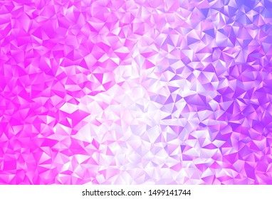 Light Purple, Pink vector layout with lines, triangles. Decorative design in abstract style with triangles. Pattern for booklets, leaflets