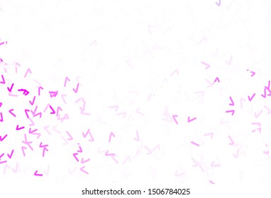 Light Purple, Pink vector layout with wry lines. Shining colorful illustration in simple style. A completely new design for your business.