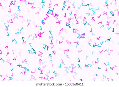Light Purple, Pink vector layout with wry lines. Glitter abstract illustration with wry lines. Pattern for your business design.