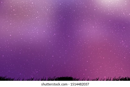 Light Purple, Pink vector layout with cosmic stars. Modern abstract illustration with Big Dipper stars. Pattern for futuristic ad, booklets.