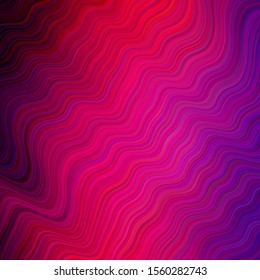 Light Purple, Pink vector layout with wry lines. Colorful geometric sample with gradient lines.  A completely new design for your business.
