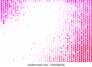 Light Purple, Pink vector layout with circle shapes. Illustration with set of shining colorful abstract circles. Pattern for futuristic ad, booklets.