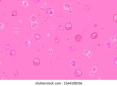 Light Purple, Pink vector layout with restaurant food. Decorative illustration with food on abstract template. Template for meal cooking in kitchen.