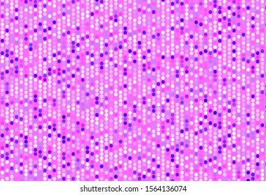 Light Purple, Pink vector layout with circle shapes. Abstract illustration with colored bubbles in nature style. Pattern for beautiful websites.