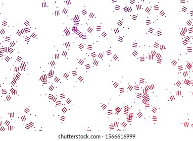 Light Purple, Pink vector layout with flat lines, dots. Lines on blurred abstract background with gradient. Pattern for ad, booklets, leaflets.